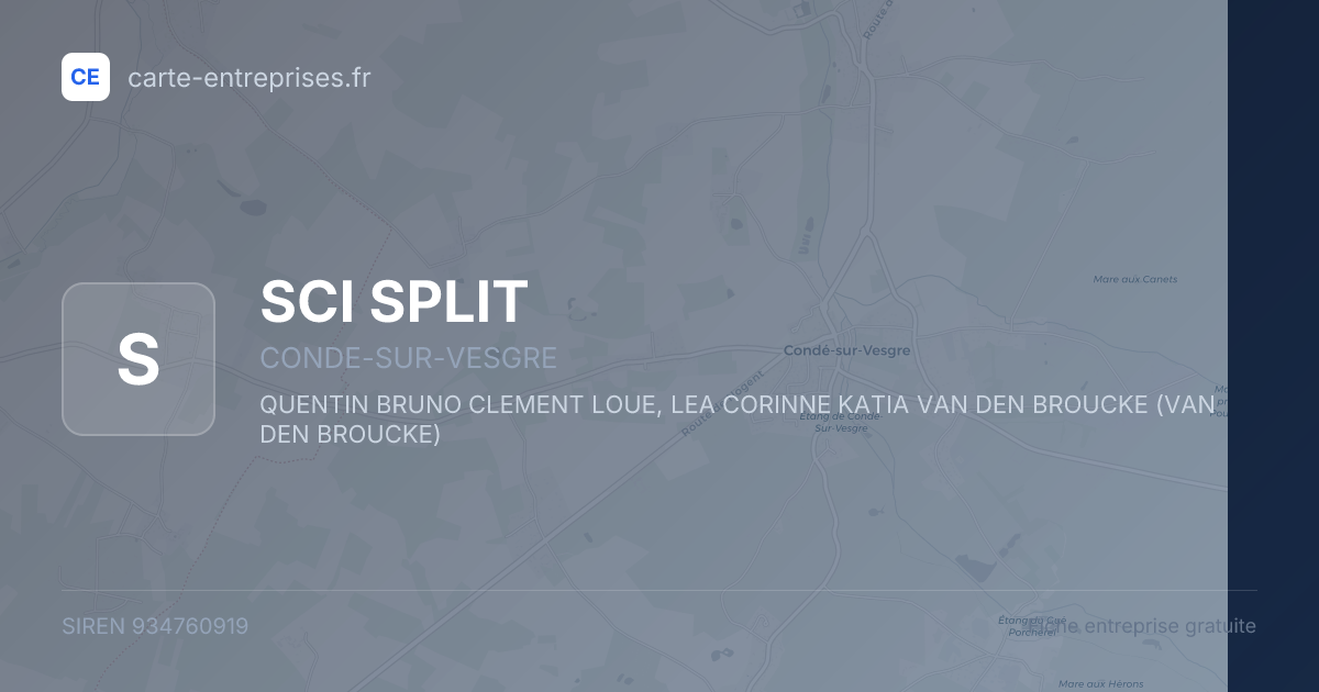 SCI SPLIT — 934760919 — fiche entreprise