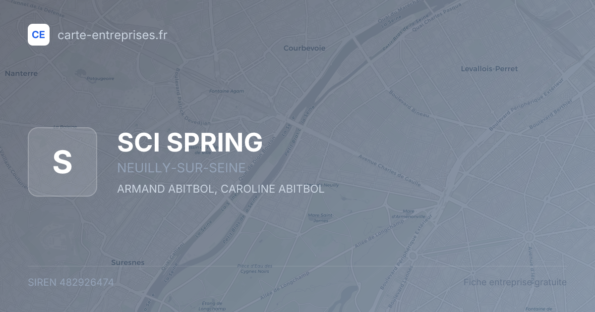 SCI SPRING — 482926474 — fiche entreprise