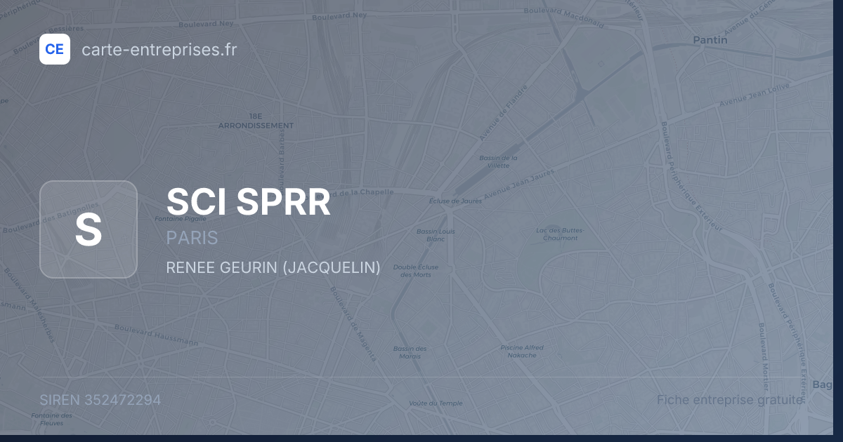 SCI SPRR — 352472294 — fiche entreprise