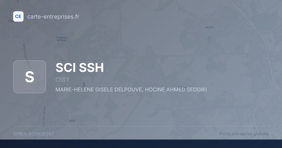 SCI SSH — 800839367 — fiche entreprise