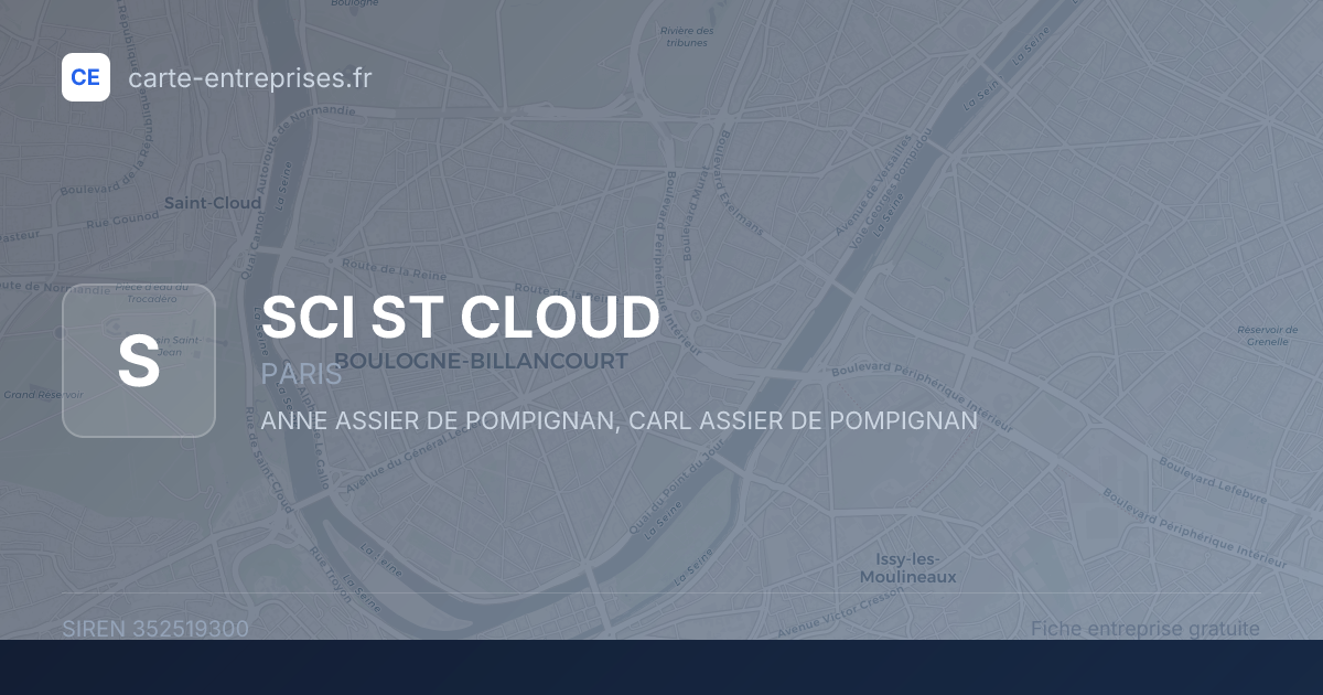SCI ST CLOUD — 352519300 — fiche entreprise