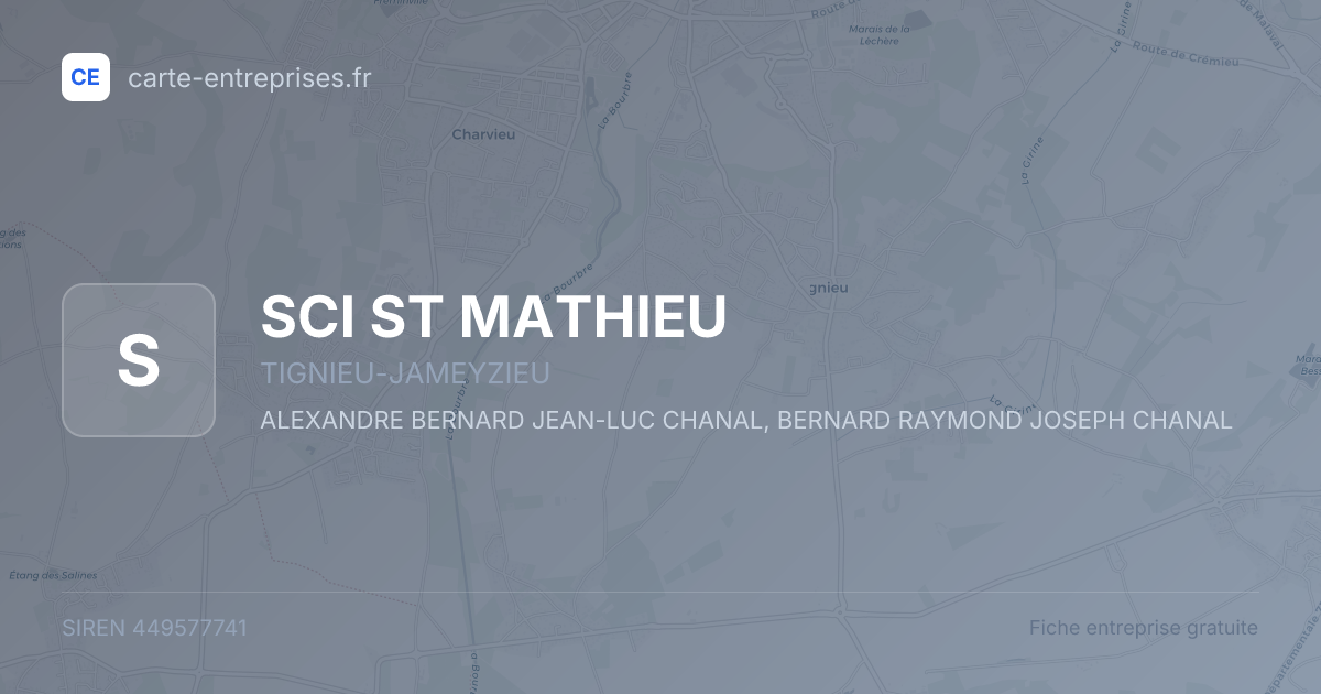 SCI ST MATHIEU — 449577741 — fiche entreprise