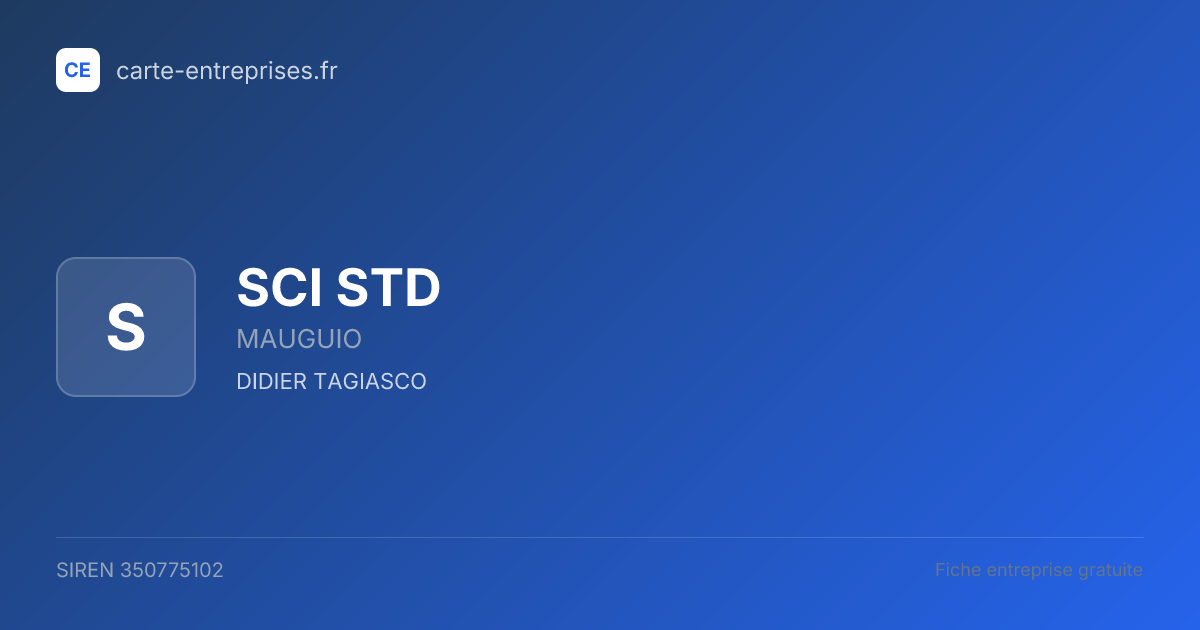 SCI STD — 350775102 — fiche entreprise