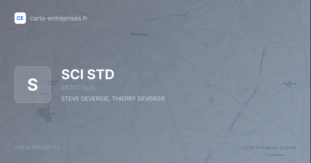 SCI STD — 435262753 — fiche entreprise