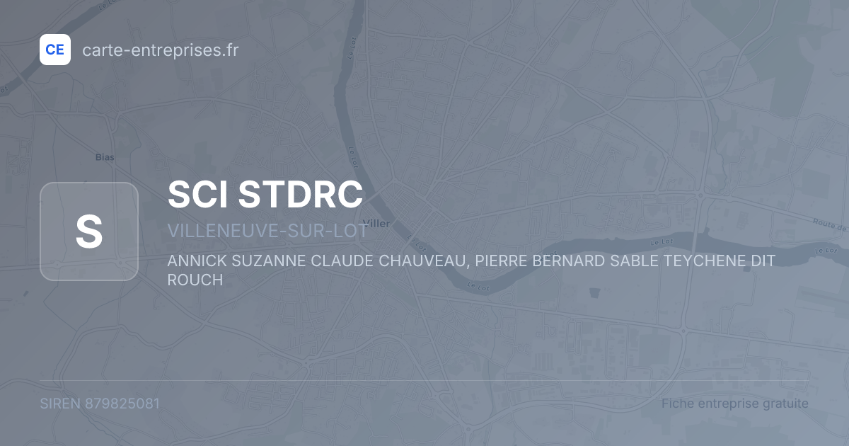 SCI STDRC — 879825081 — fiche entreprise
