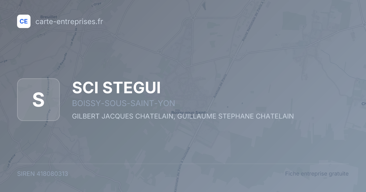 SCI STEGUI — 418080313 — fiche entreprise
