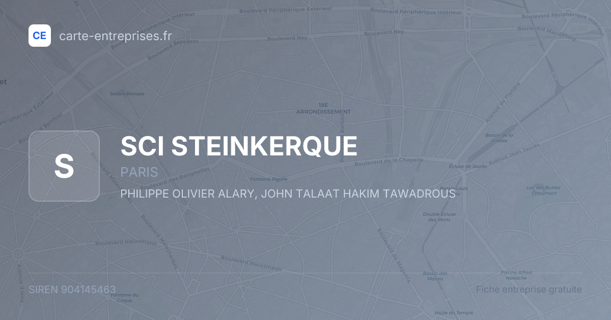 SCI STEINKERQUE — 904145463 — fiche entreprise