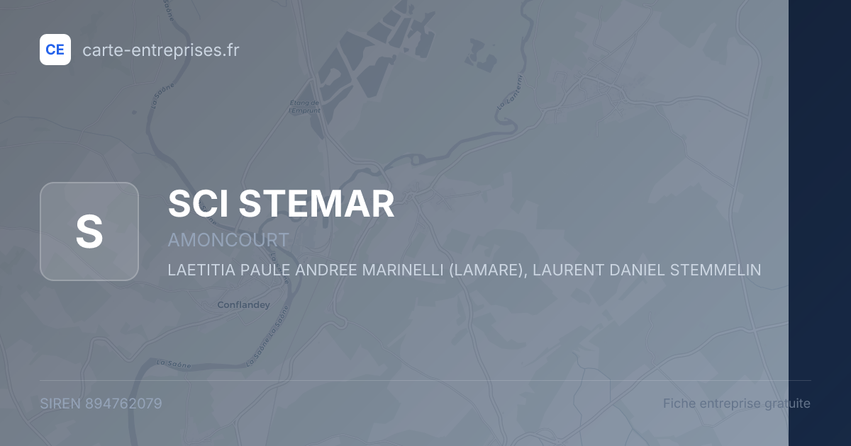 SCI STEMAR — 894762079 — fiche entreprise