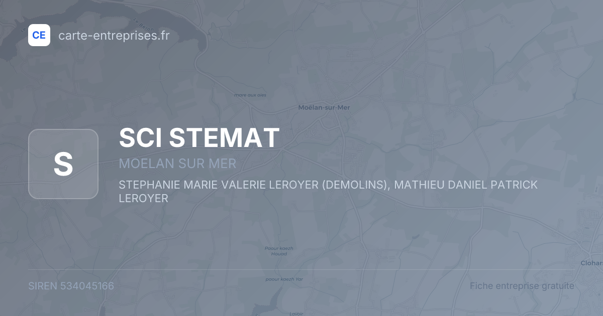 SCI STEMAT — 534045166 — fiche entreprise