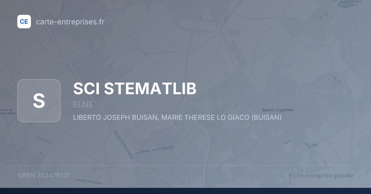 SCI STEMATLIB — 353479231 — fiche entreprise