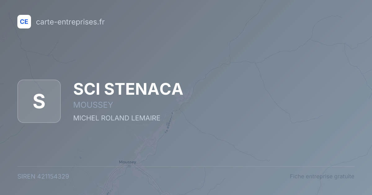 SCI STENACA — 421154329 — fiche entreprise