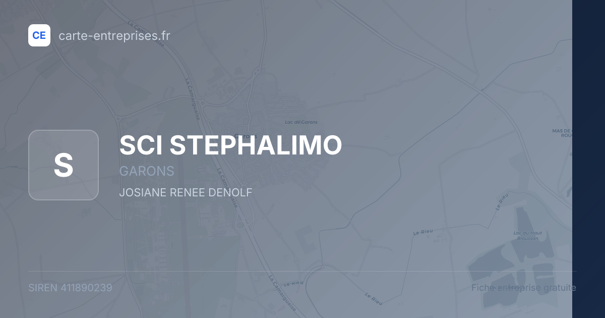 SCI STEPHALIMO — 411890239 — fiche entreprise