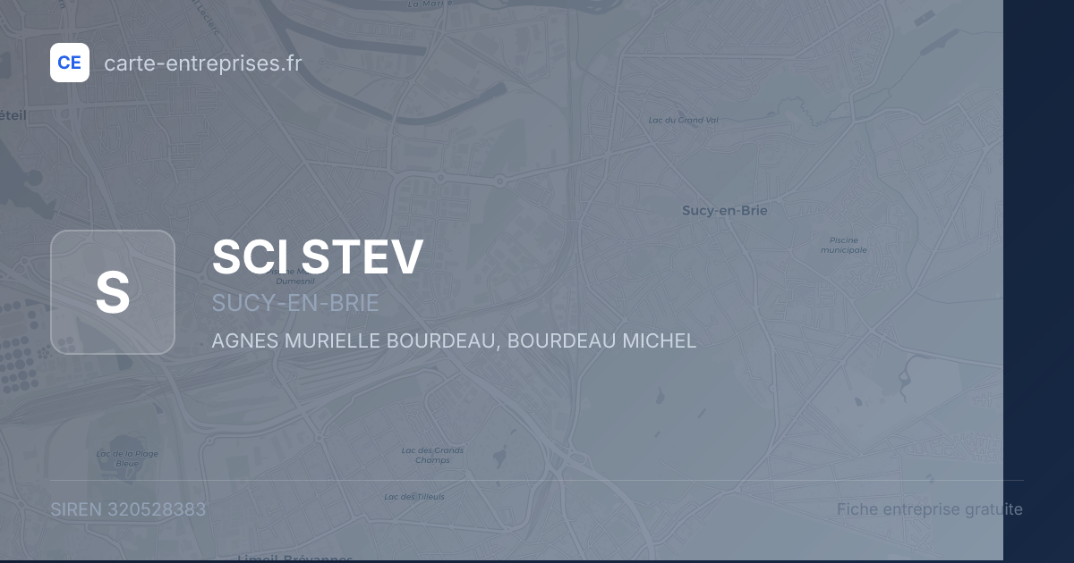 SCI STEV — 320528383 — fiche entreprise