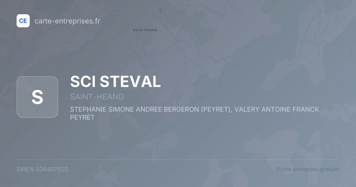 SCI STEVAL — 326407020 — fiche entreprise