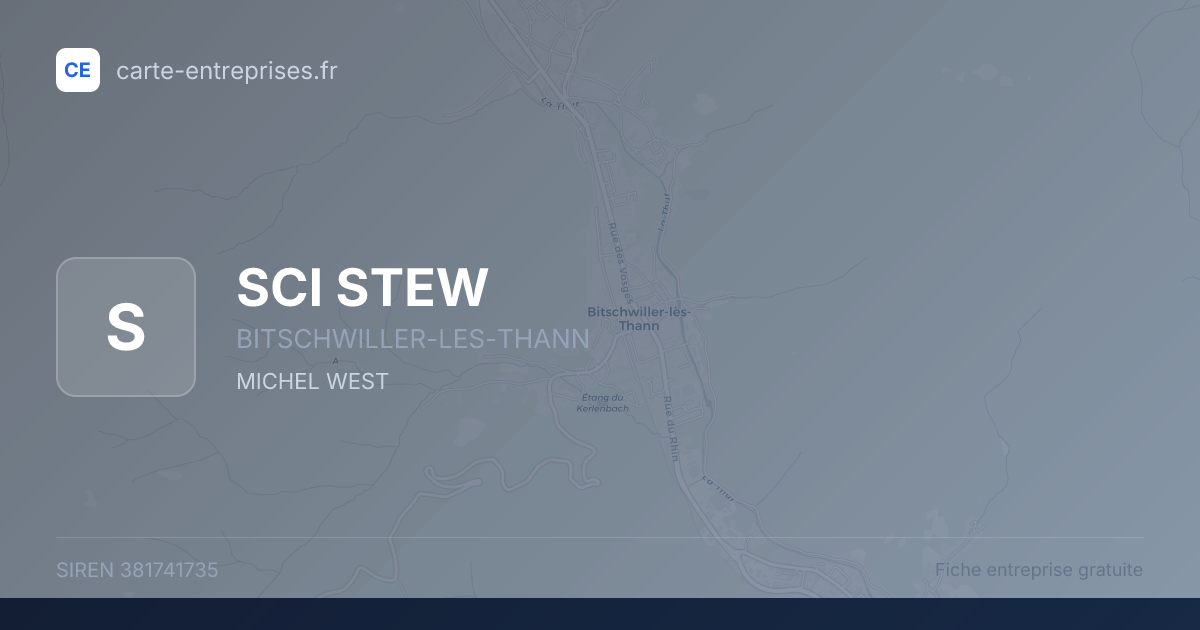 SCI STEW — 381741735 — fiche entreprise