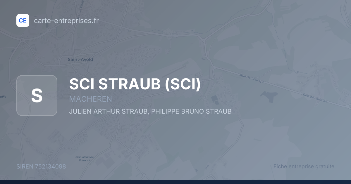SCI STRAUB (SCI) — 752134098 — fiche entreprise