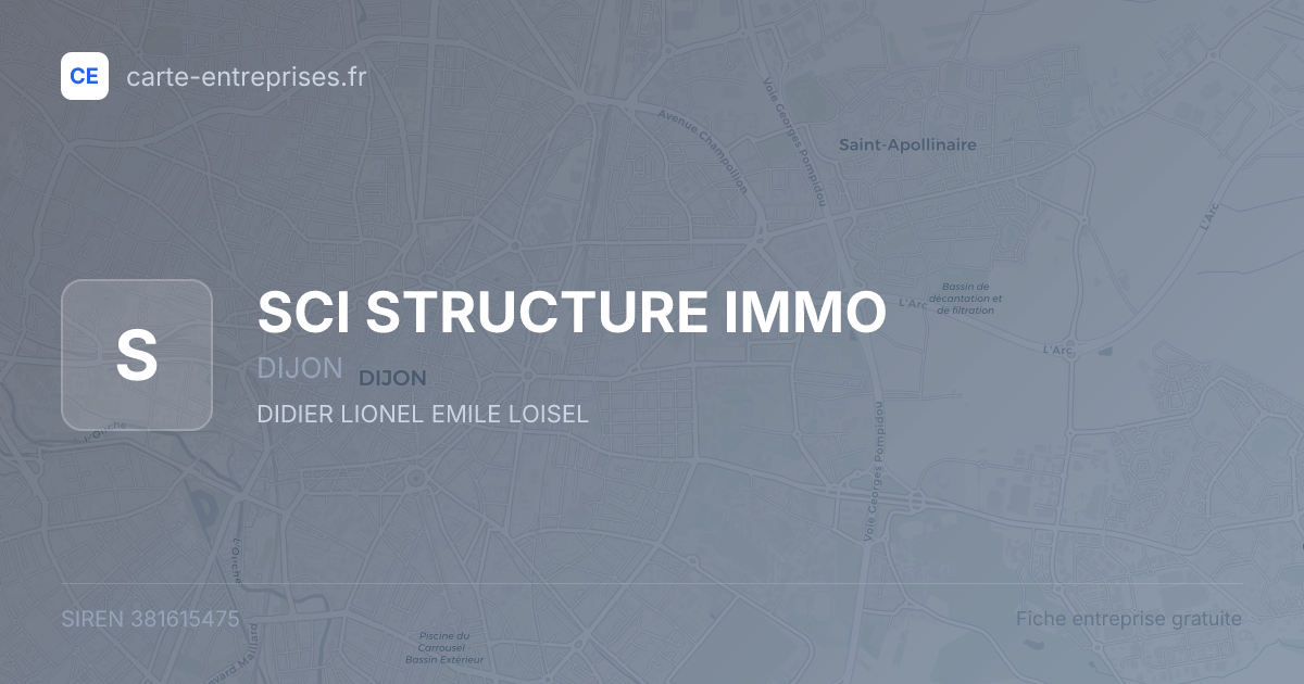 SCI STRUCTURE IMMO — 381615475 — fiche entreprise