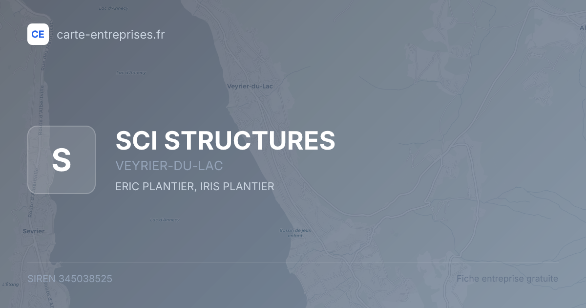 SCI STRUCTURES — 345038525 — fiche entreprise