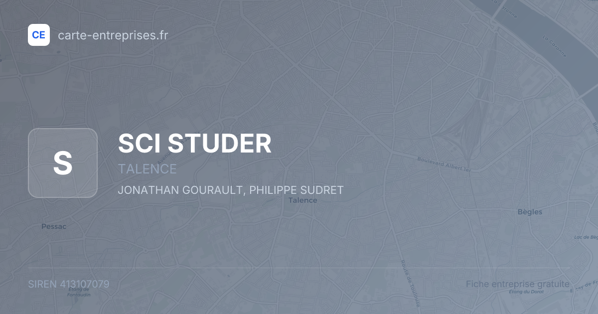SCI STUDER — 413107079 — fiche entreprise