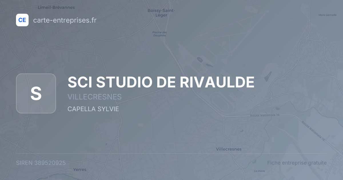 SCI STUDIO DE RIVAULDE — 389520925 — fiche entreprise