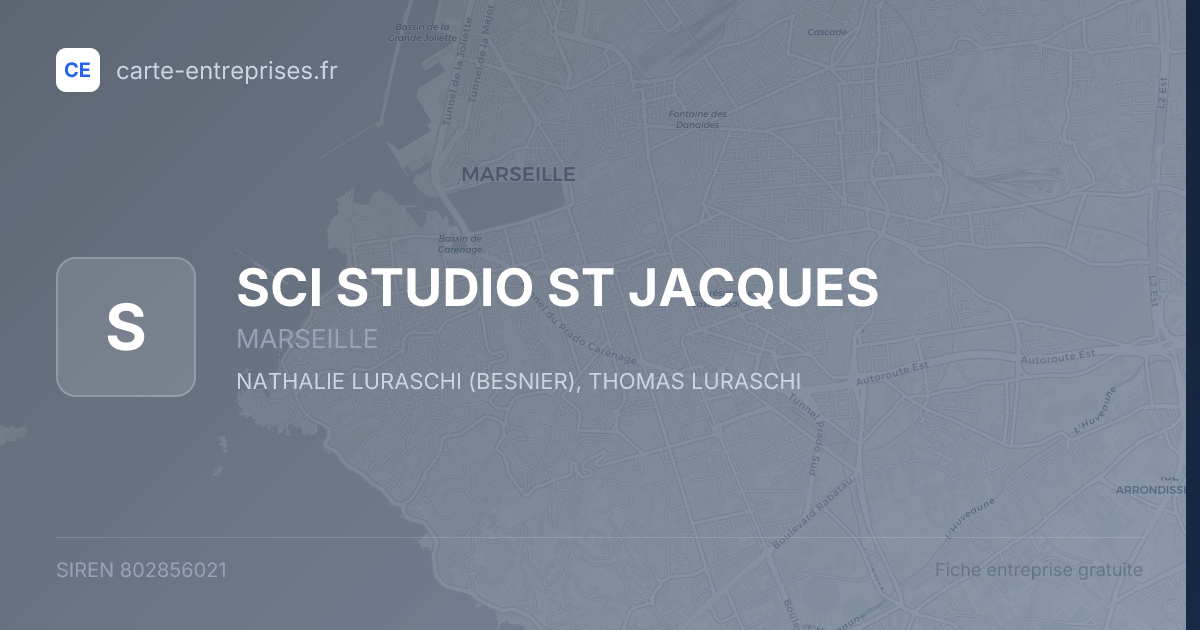 SCI STUDIO ST JACQUES — 802856021 — fiche entreprise