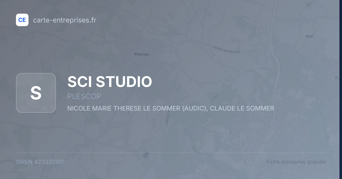 SCI STUDIO — 423335991 — fiche entreprise