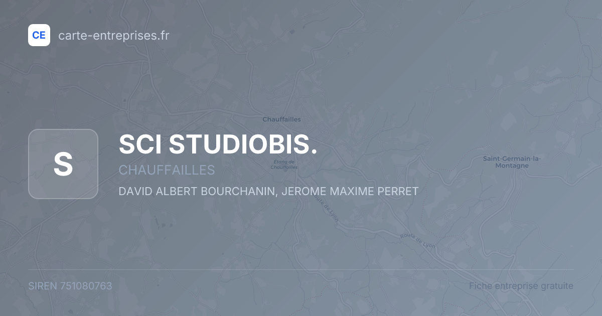 SCI STUDIOBIS. — 751080763 — fiche entreprise