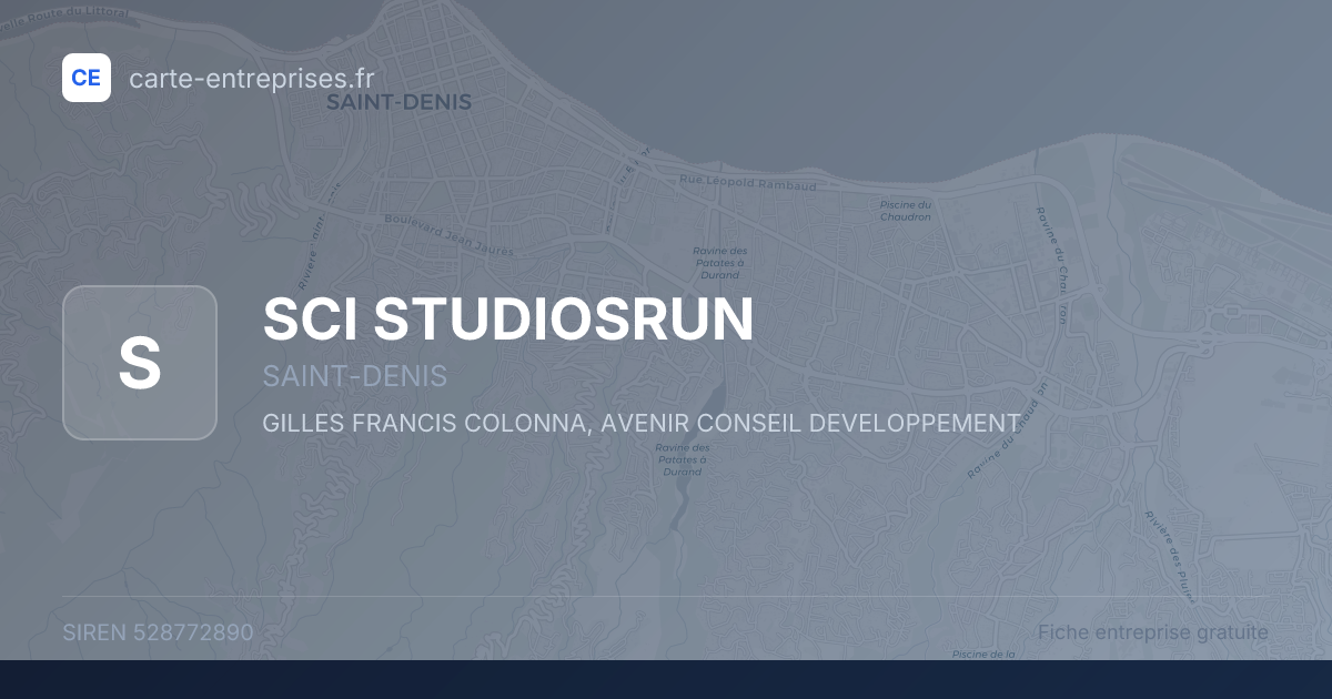 SCI STUDIOSRUN — 528772890 — fiche entreprise