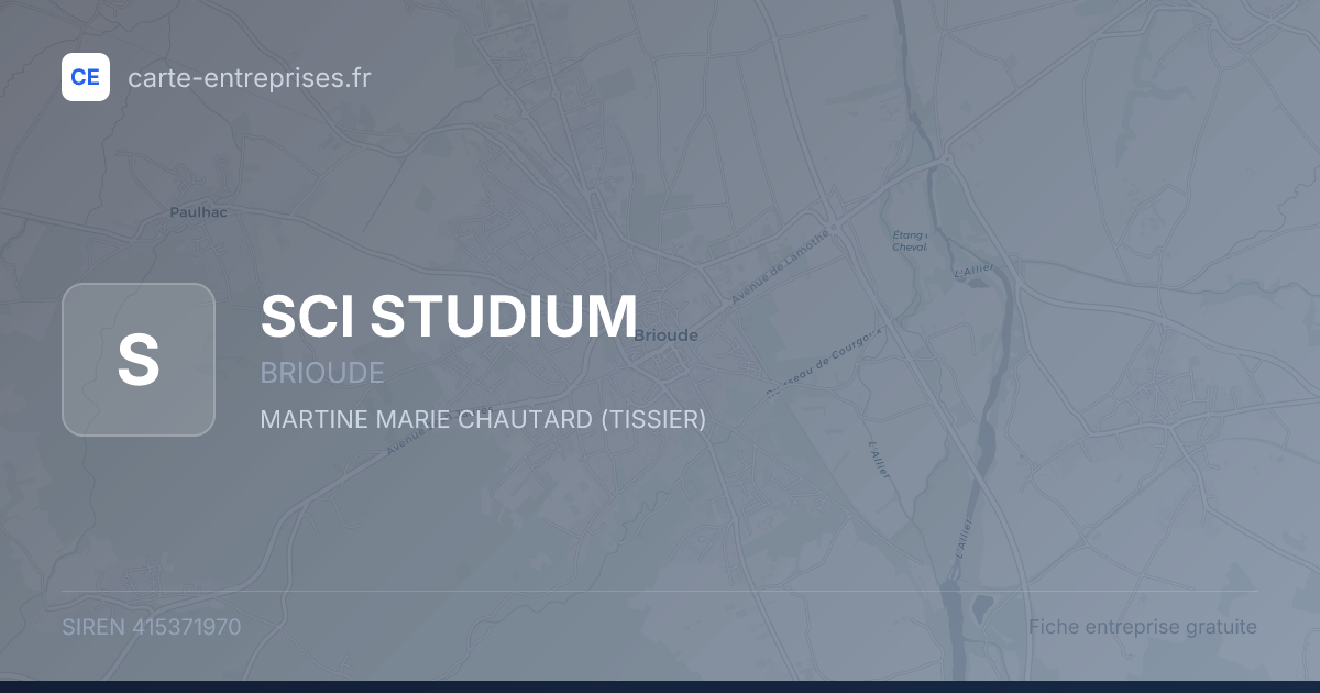SCI STUDIUM — 415371970 — fiche entreprise
