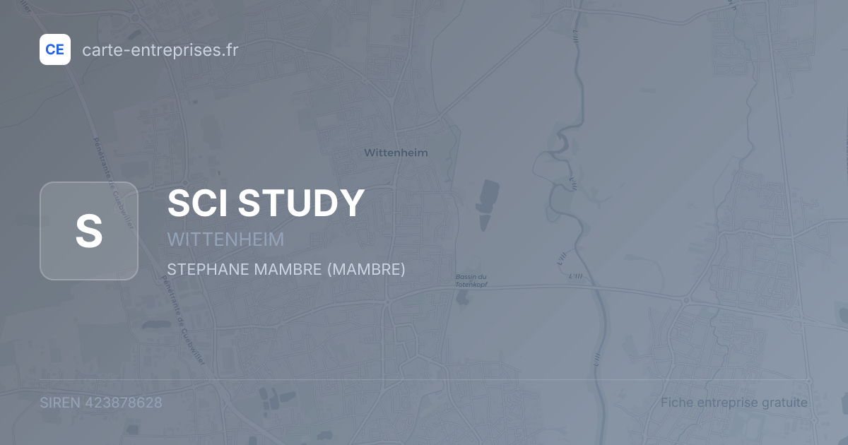 SCI STUDY — 423878628 — fiche entreprise