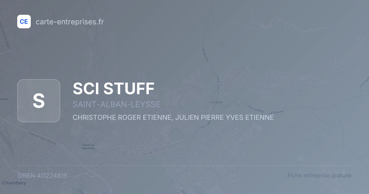SCI STUFF — 411224819 — fiche entreprise