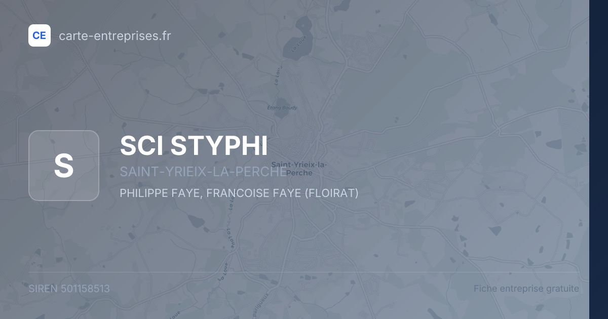 SCI STYPHI — 501158513 — fiche entreprise