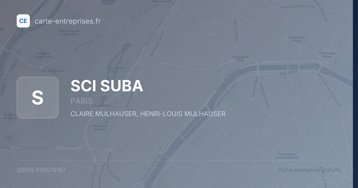 SCI SUBA — 810679167 — fiche entreprise