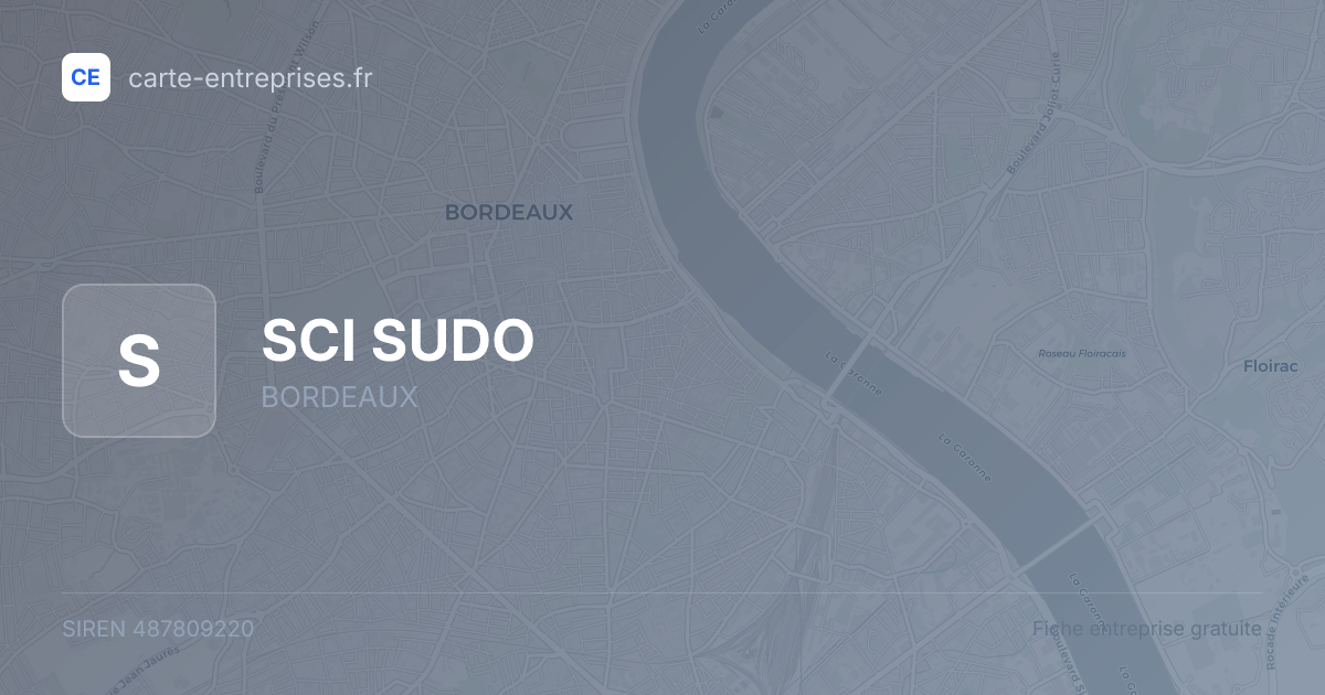 SCI SUDO — 487809220 — fiche entreprise