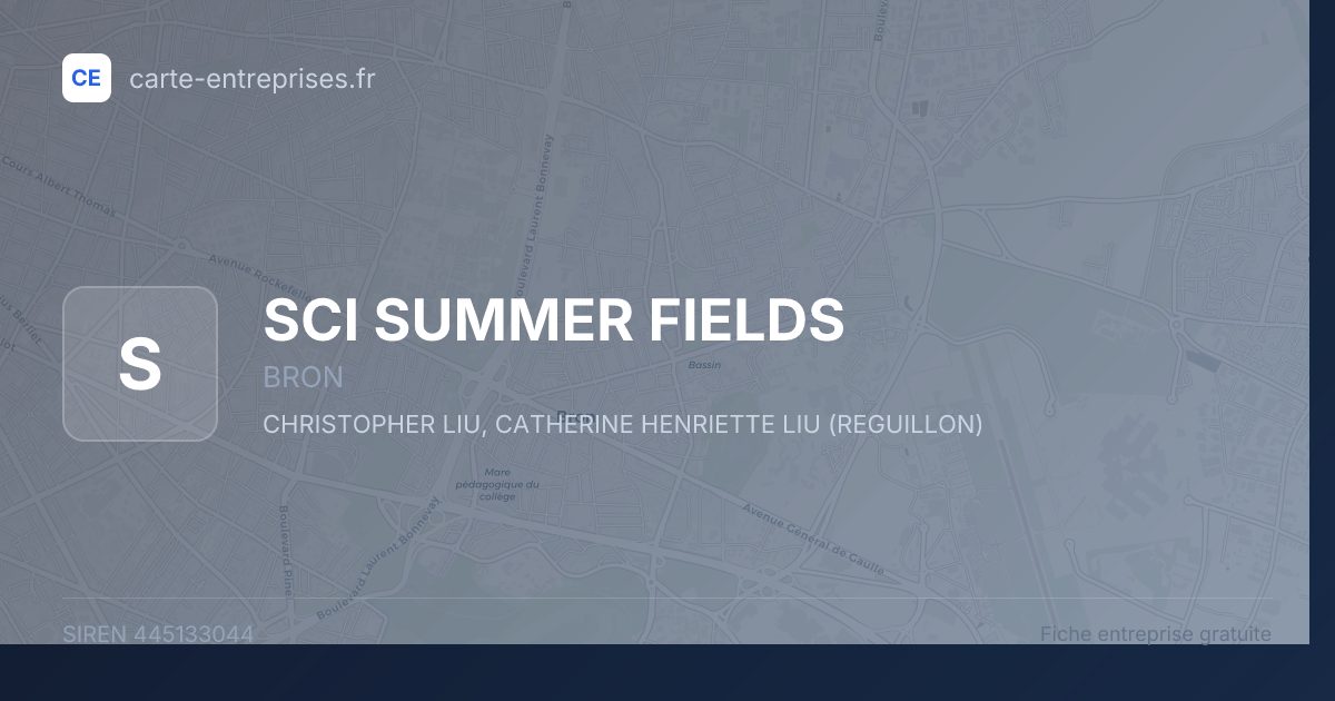 SCI SUMMER FIELDS — 445133044 — fiche entreprise
