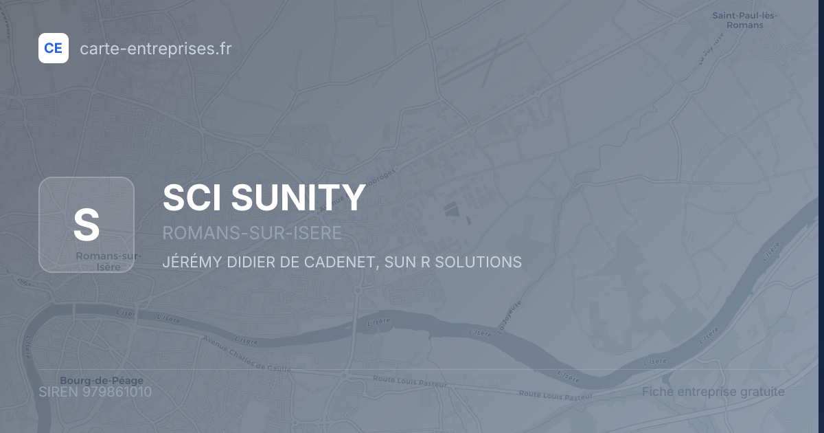 SCI SUNITY — 979861010 — fiche entreprise