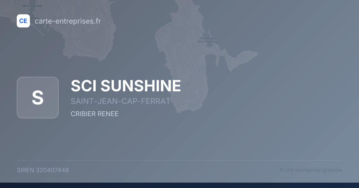 SCI SUNSHINE — 320407448 — fiche entreprise