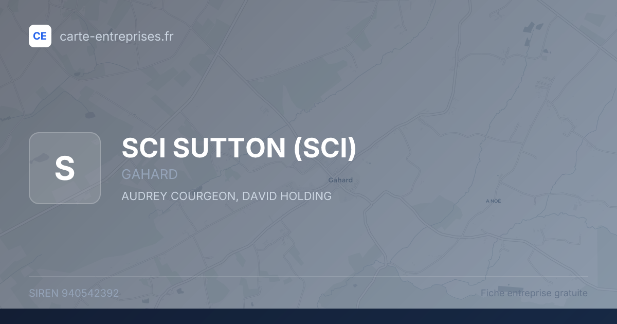 SCI SUTTON (SCI) — 940542392 — fiche entreprise