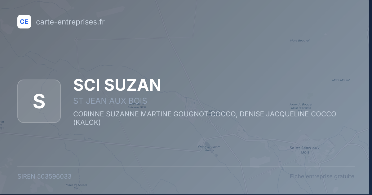 SCI SUZAN — 503596033 — fiche entreprise