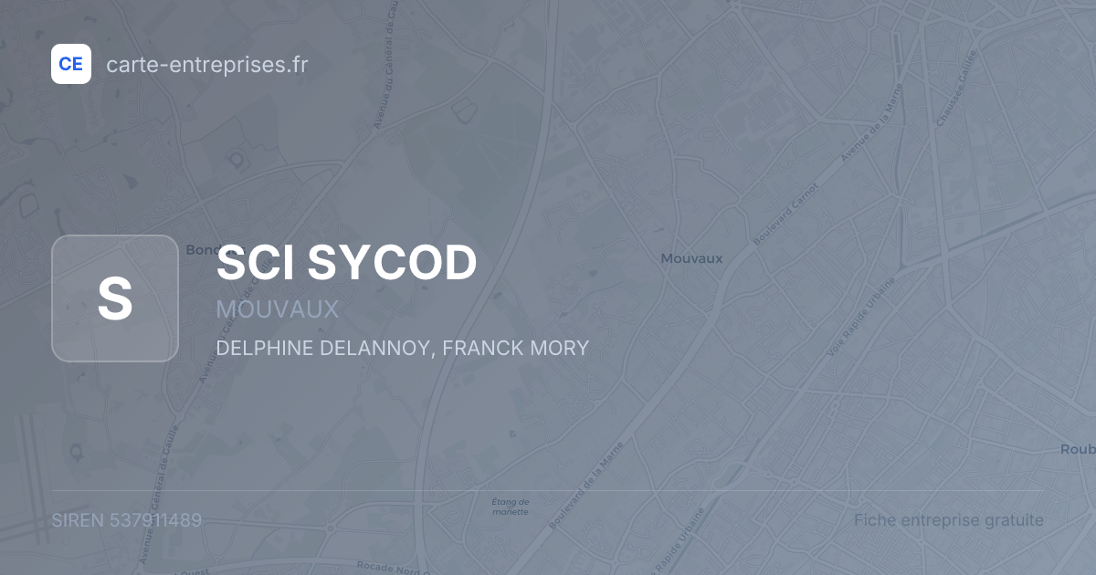 SCI SYCOD — 537911489 — fiche entreprise