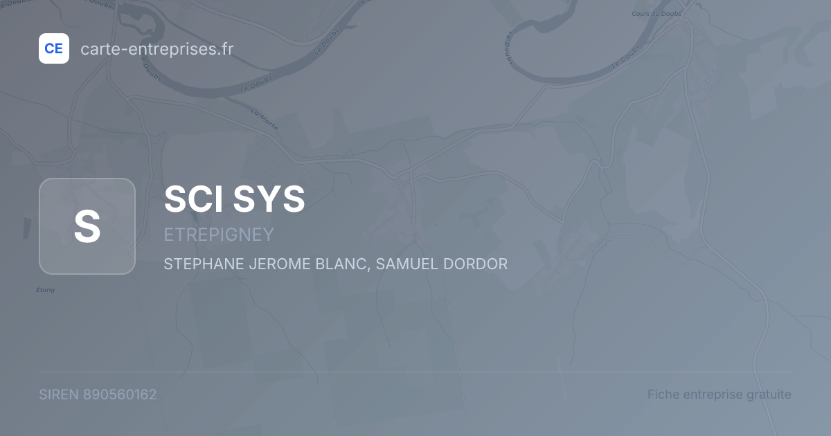 SCI SYS — 890560162 — fiche entreprise