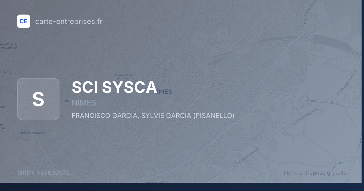 SCI SYSCA — 482630373 — fiche entreprise