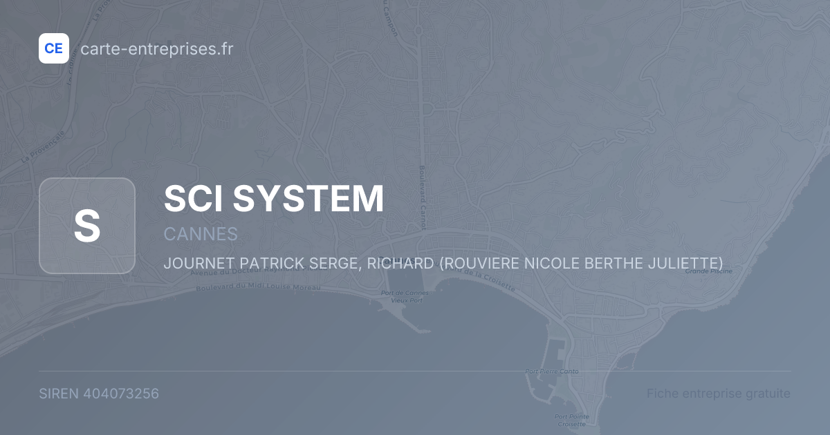 SCI SYSTEM — 404073256 — fiche entreprise