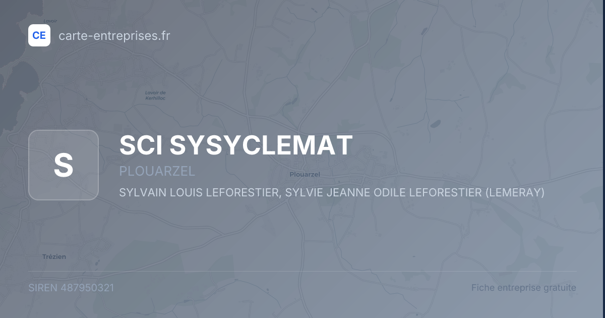 SCI SYSYCLEMAT — 487950321 — fiche entreprise