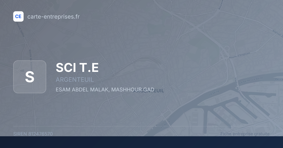 SCI T.E — 812476570 — fiche entreprise