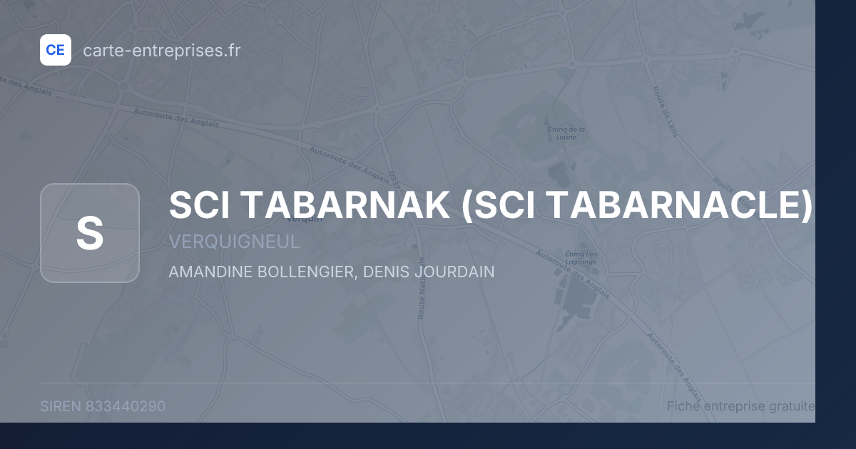 SCI TABARNAK (SCI TABARNACLE) — 833440290 — fiche entreprise