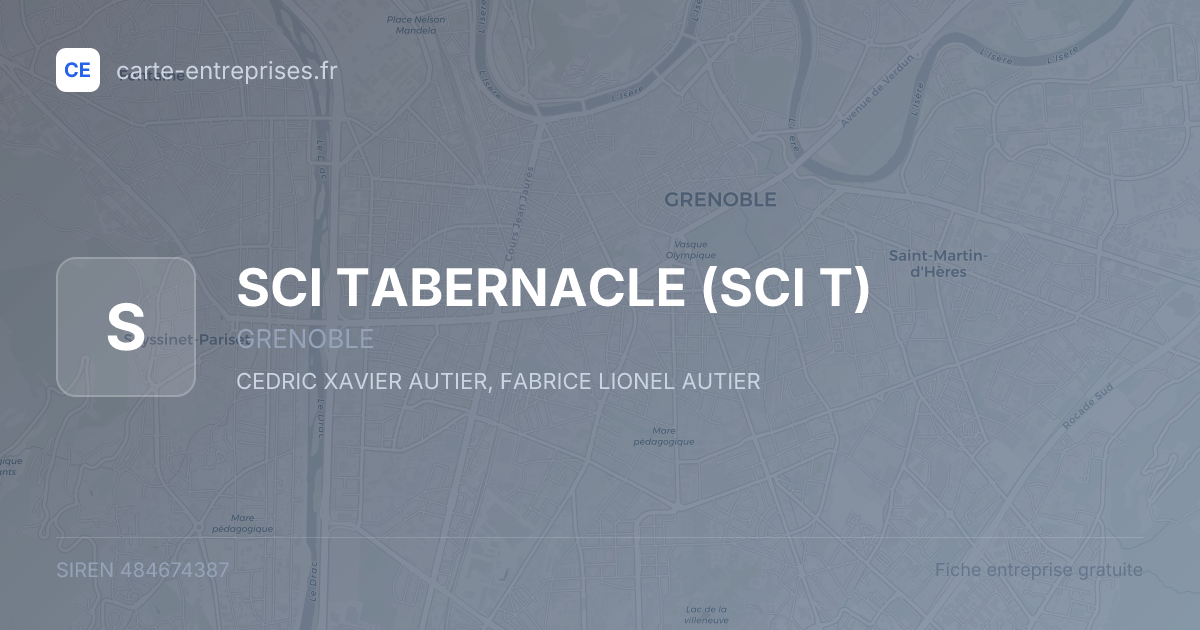 SCI TABERNACLE (SCI T) — 484674387 — fiche entreprise