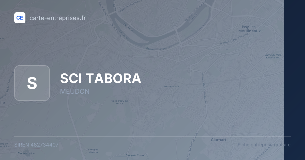 SCI TABORA — 482734407 — fiche entreprise