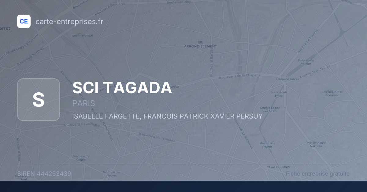 SCI TAGADA — 444253439 — fiche entreprise
