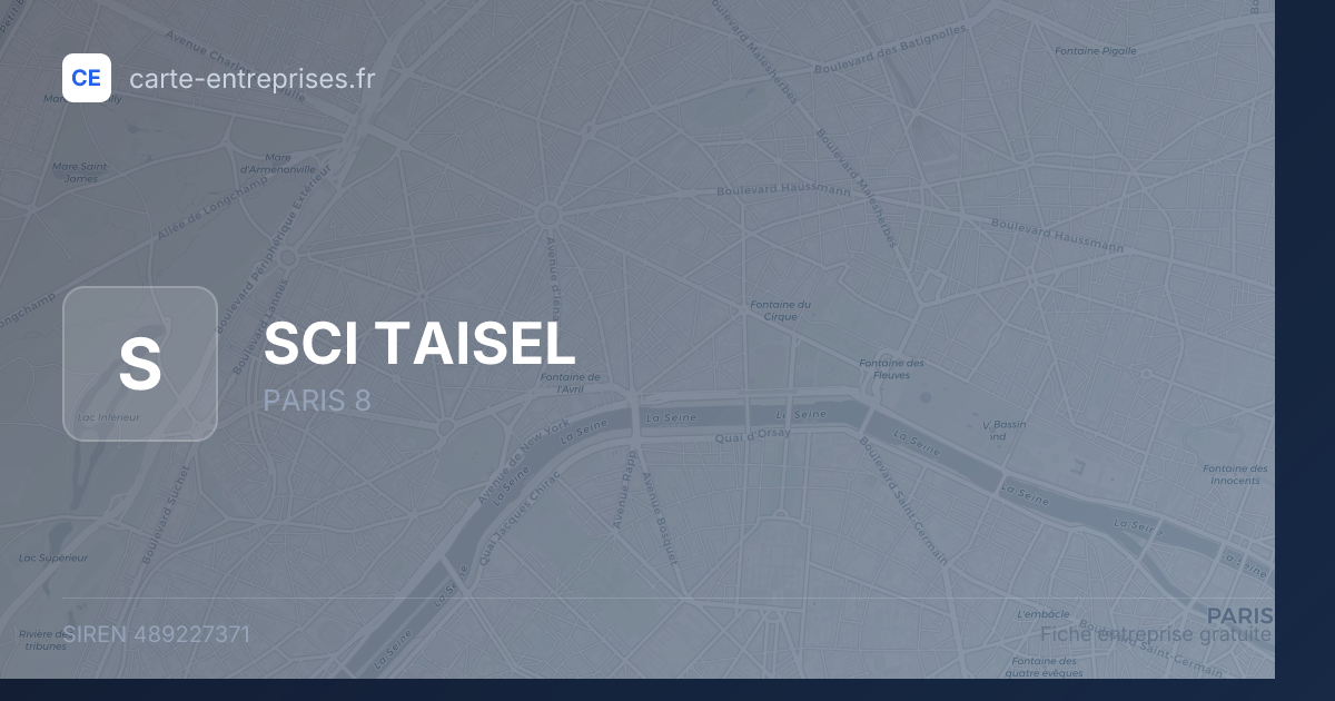 SCI TAISEL — 489227371 — fiche entreprise